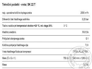 Kompresori vijčani, KAESER SK22T